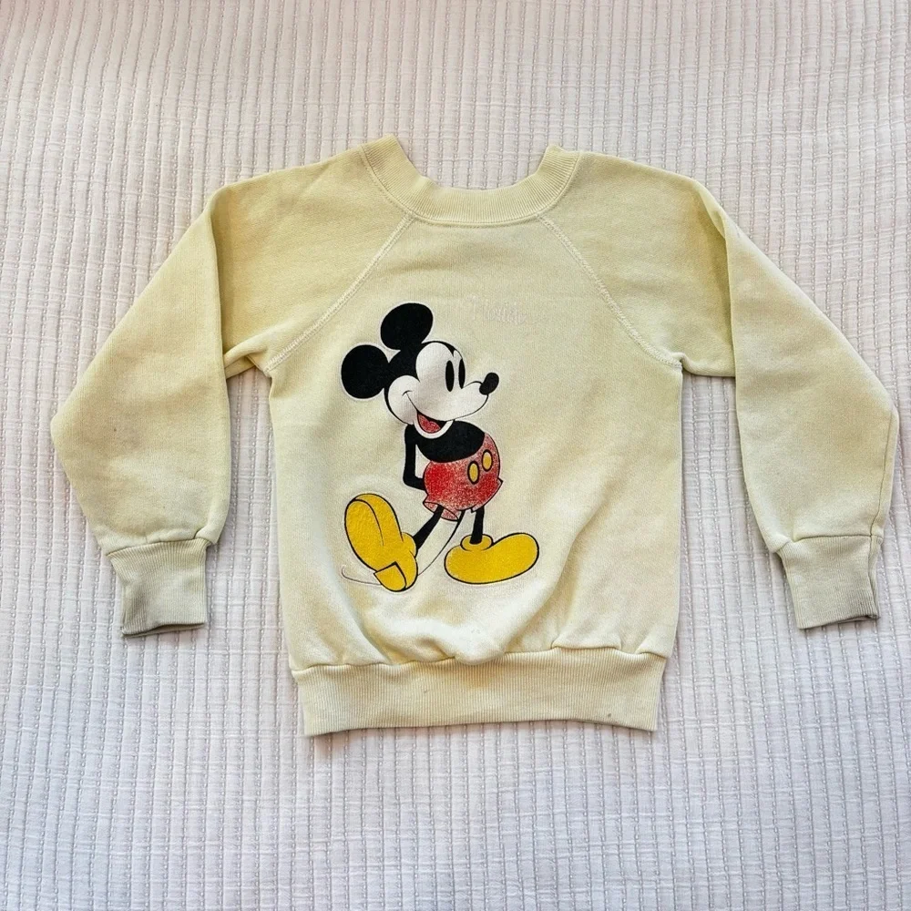 The Walt Disney Company Velva Sheen Mickey Mouse Vintage 80's Youth Sweatshirt